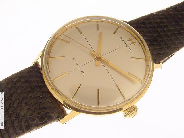 Hamilton automatic 14k gold watch deals
